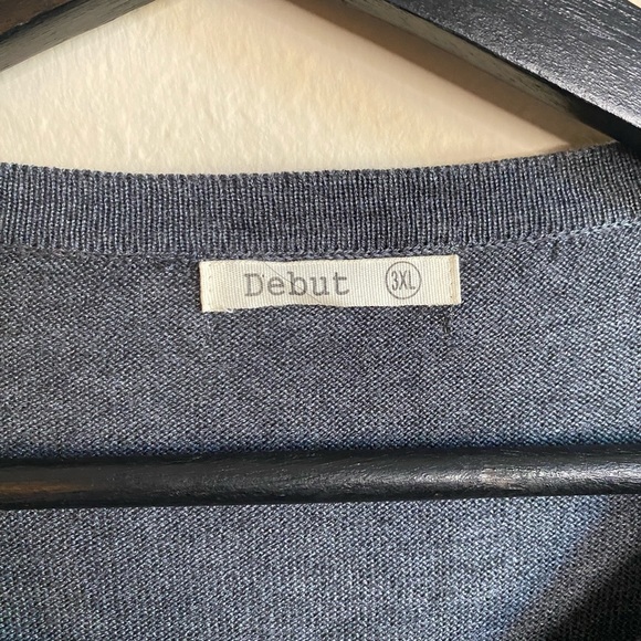 Debut Grey Cardigan size 3XL - Picture 3 of 3